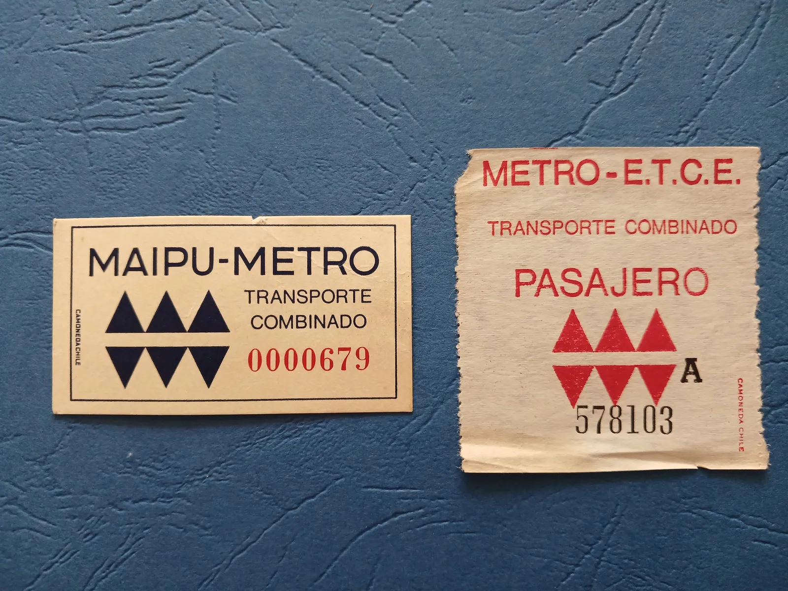Pasajes Sistema Combinado - Metro de Santiago, 1978