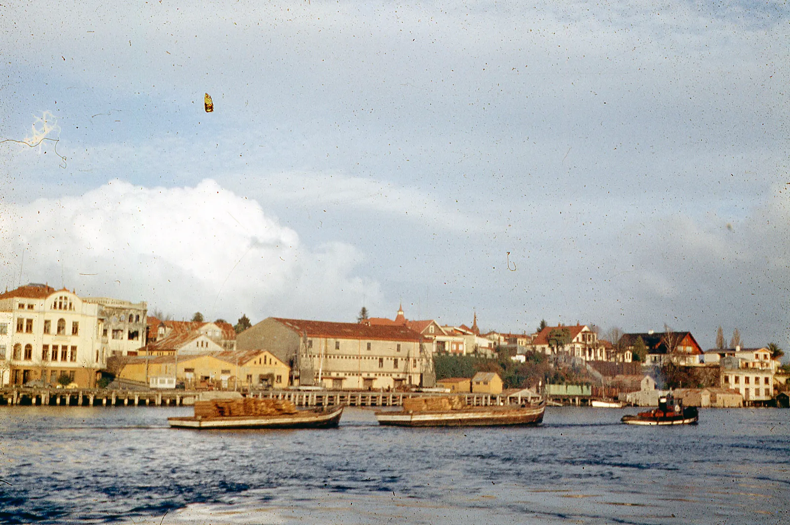 Valdivia desde Isla Teja, previo al terremoto, 1960