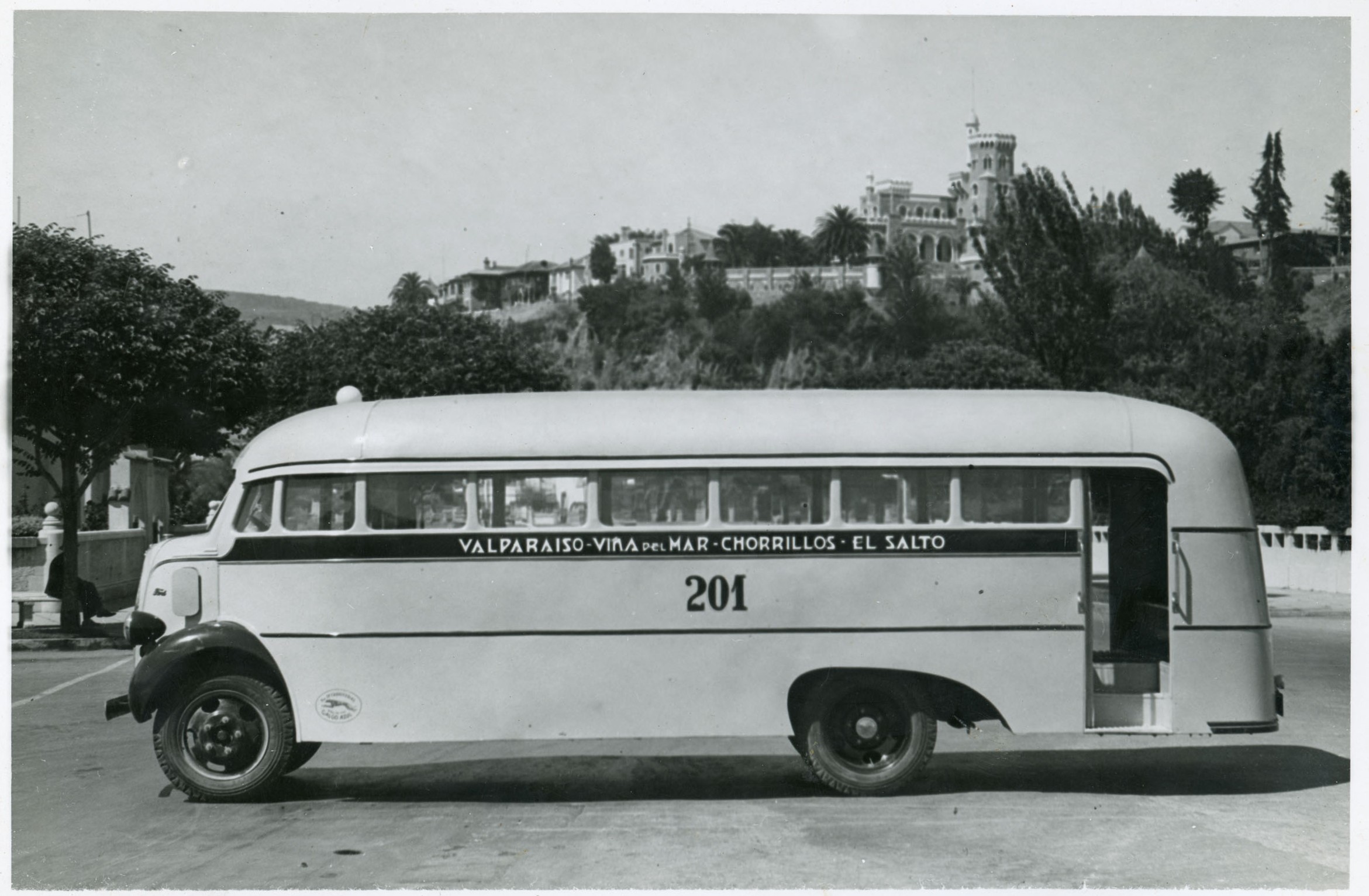 Bus en Viña del Mar, ca. 1950