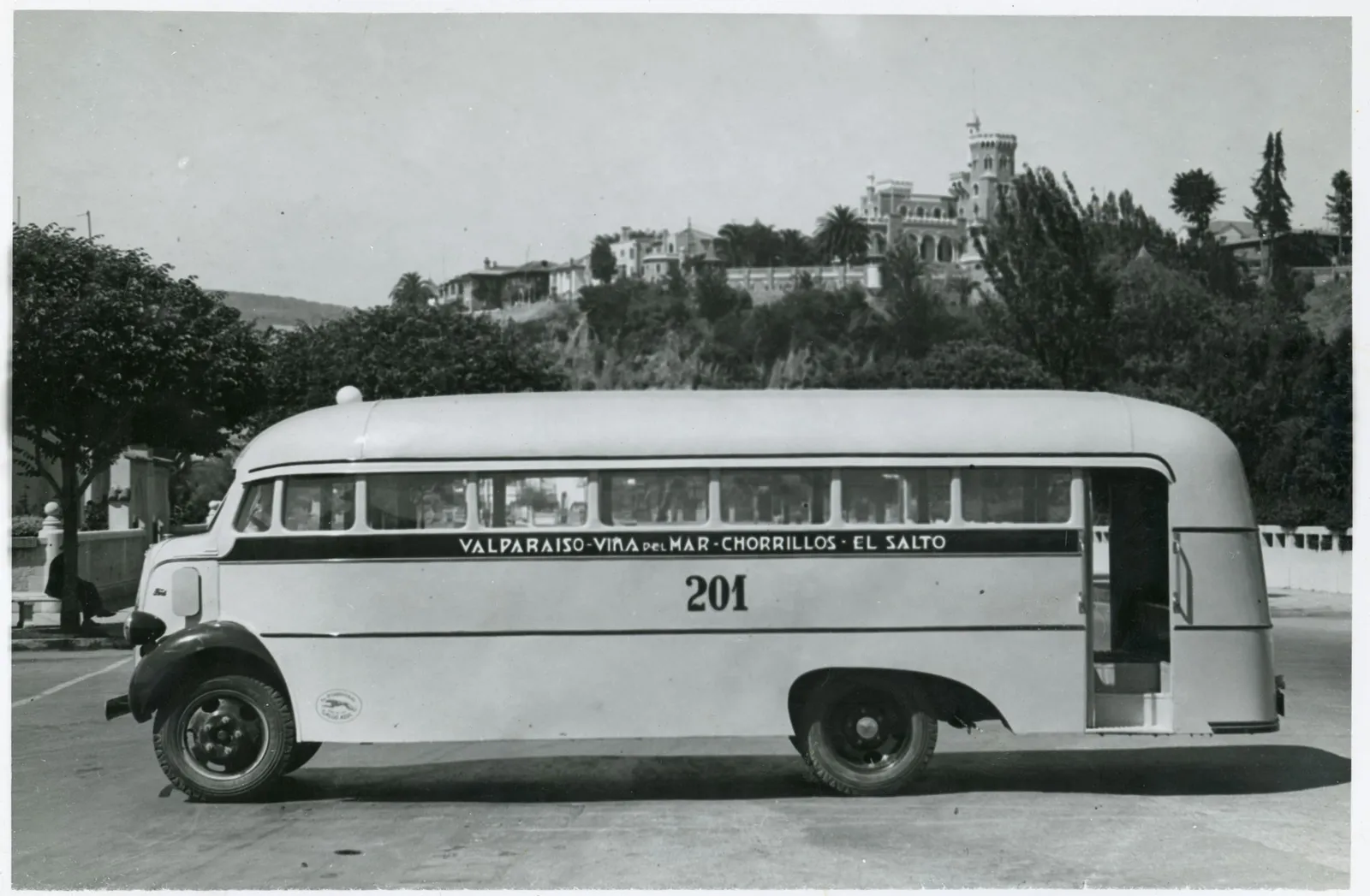 Bus en Viña del Mar, ca. 1950