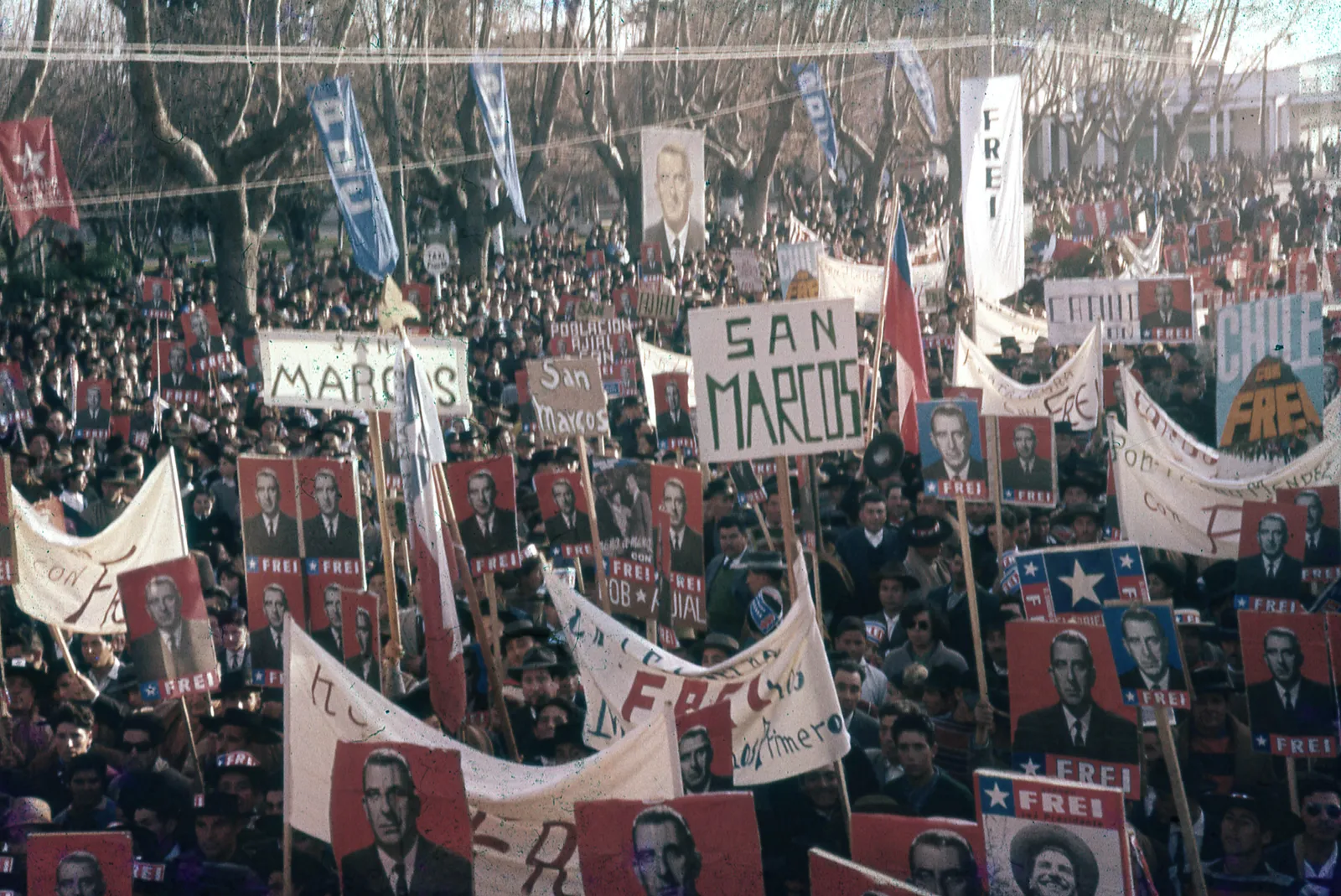 Marcha de la Patria Joven campaña presidencial Eduardo Frei Montalva, 1964