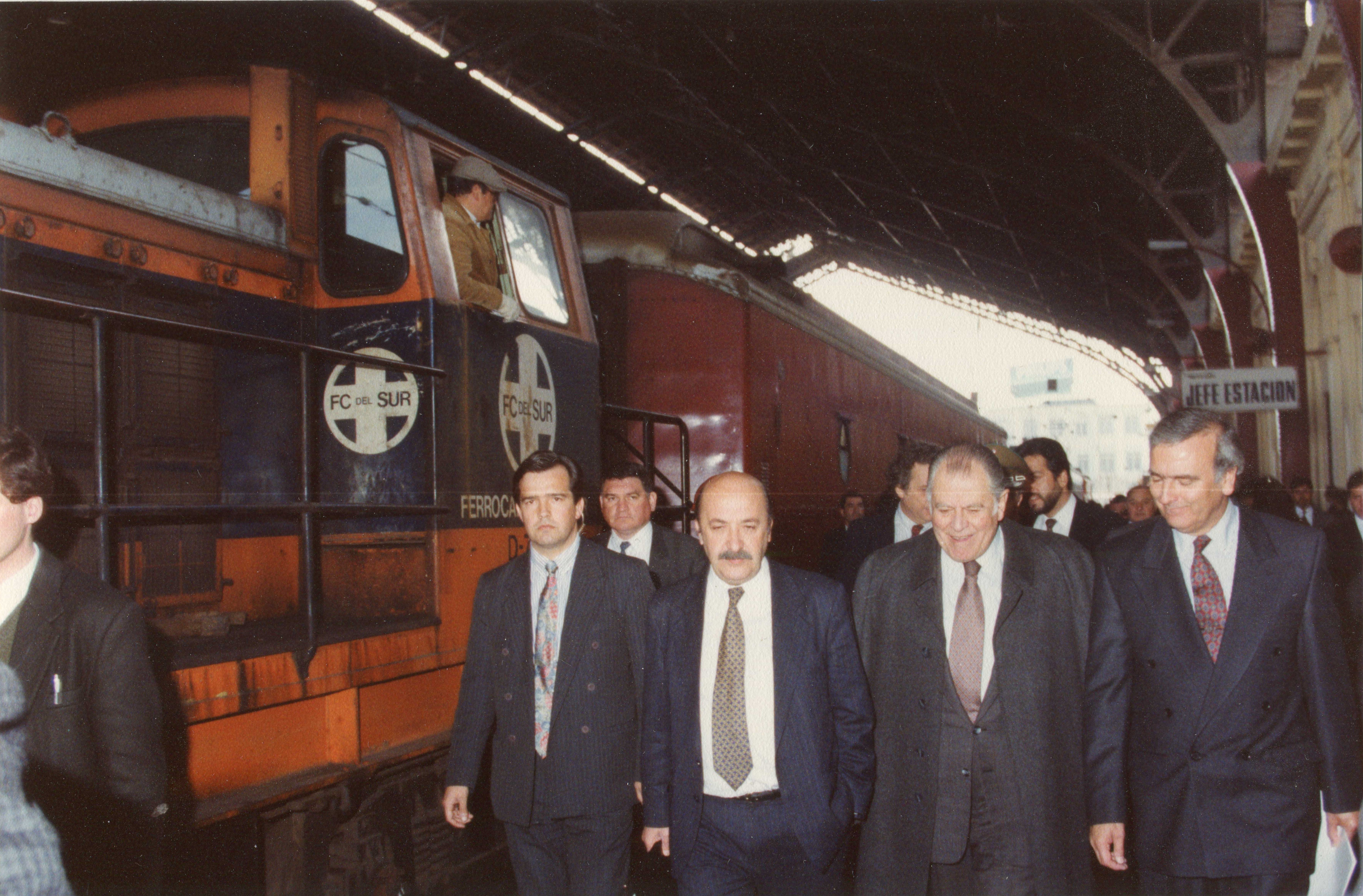 Estación Alameda, visita de Patricio Aylwin, 1998