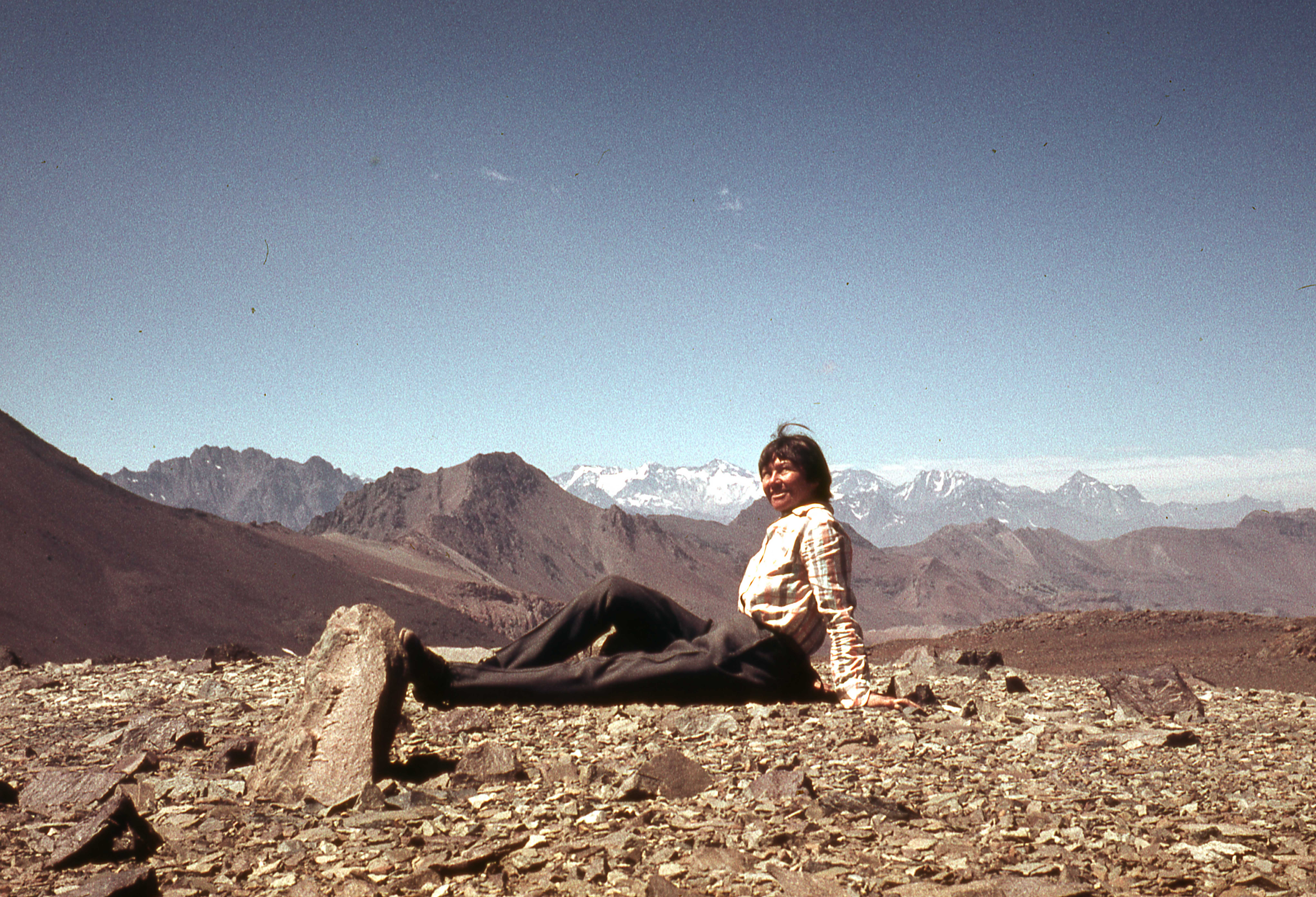 Helma en paseo al Plomo, 1965