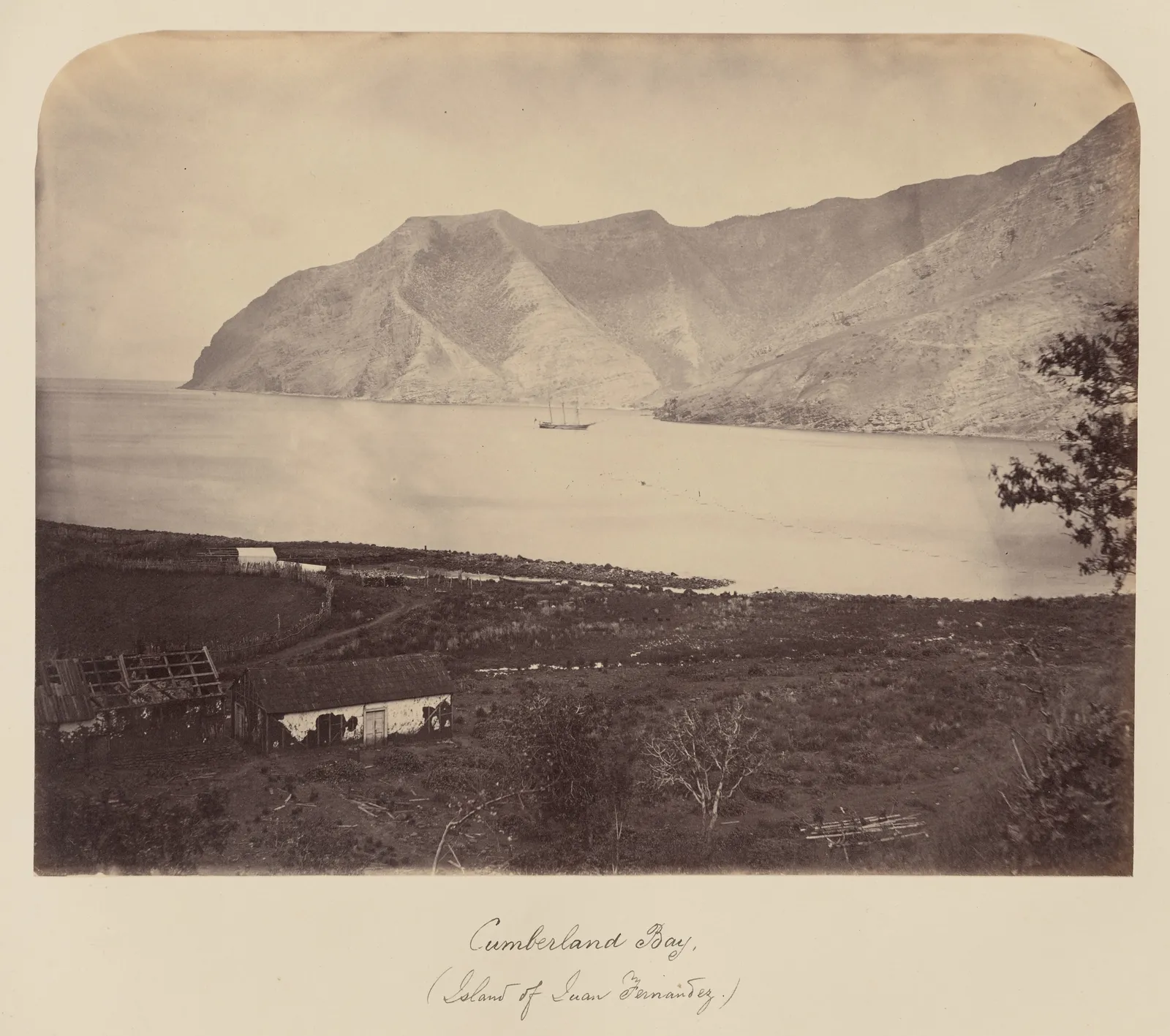 Bahía Cumberland de Isla Robinson Crusoe, 1860