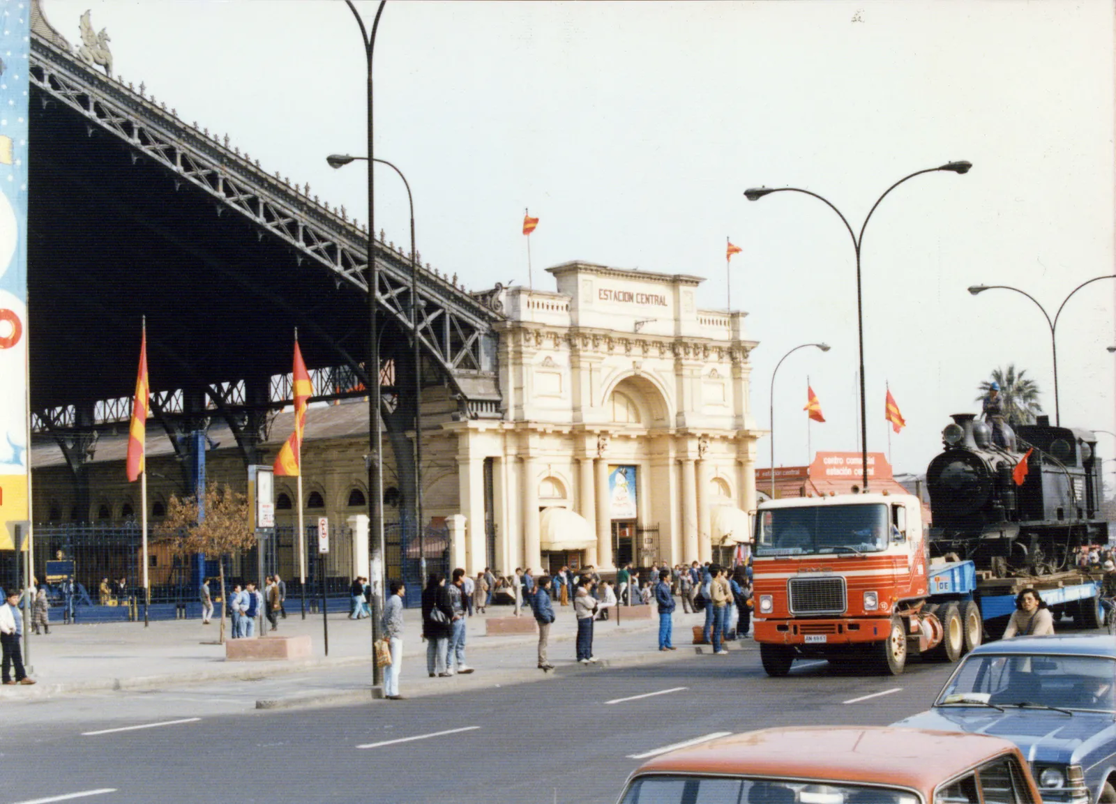 Traslado de locomotora 3045 a Museo Ferroviario de Quinta Normal, 1988