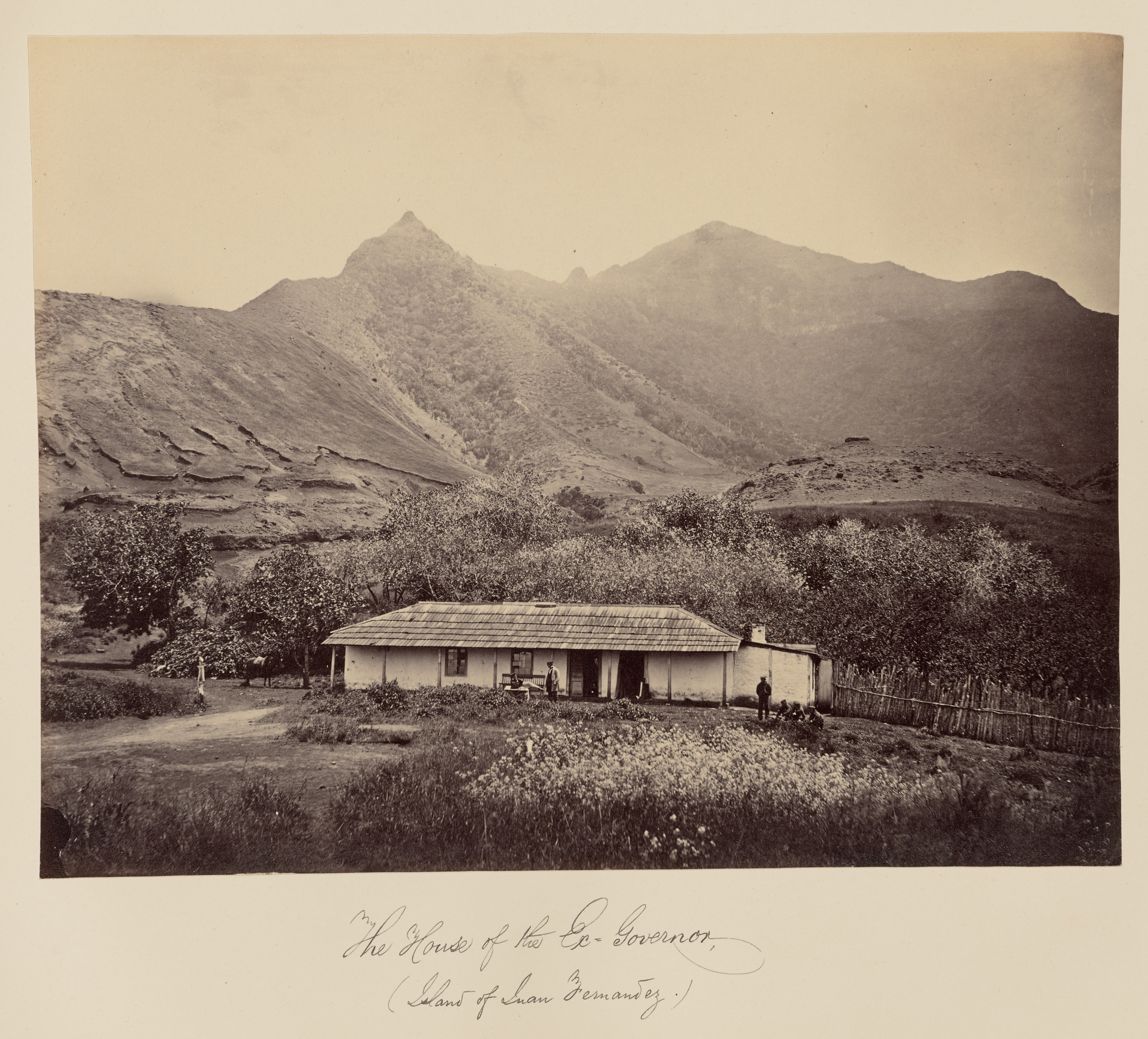 La casa del ex Gobernador, Isla Robinson Crusoe, 1860