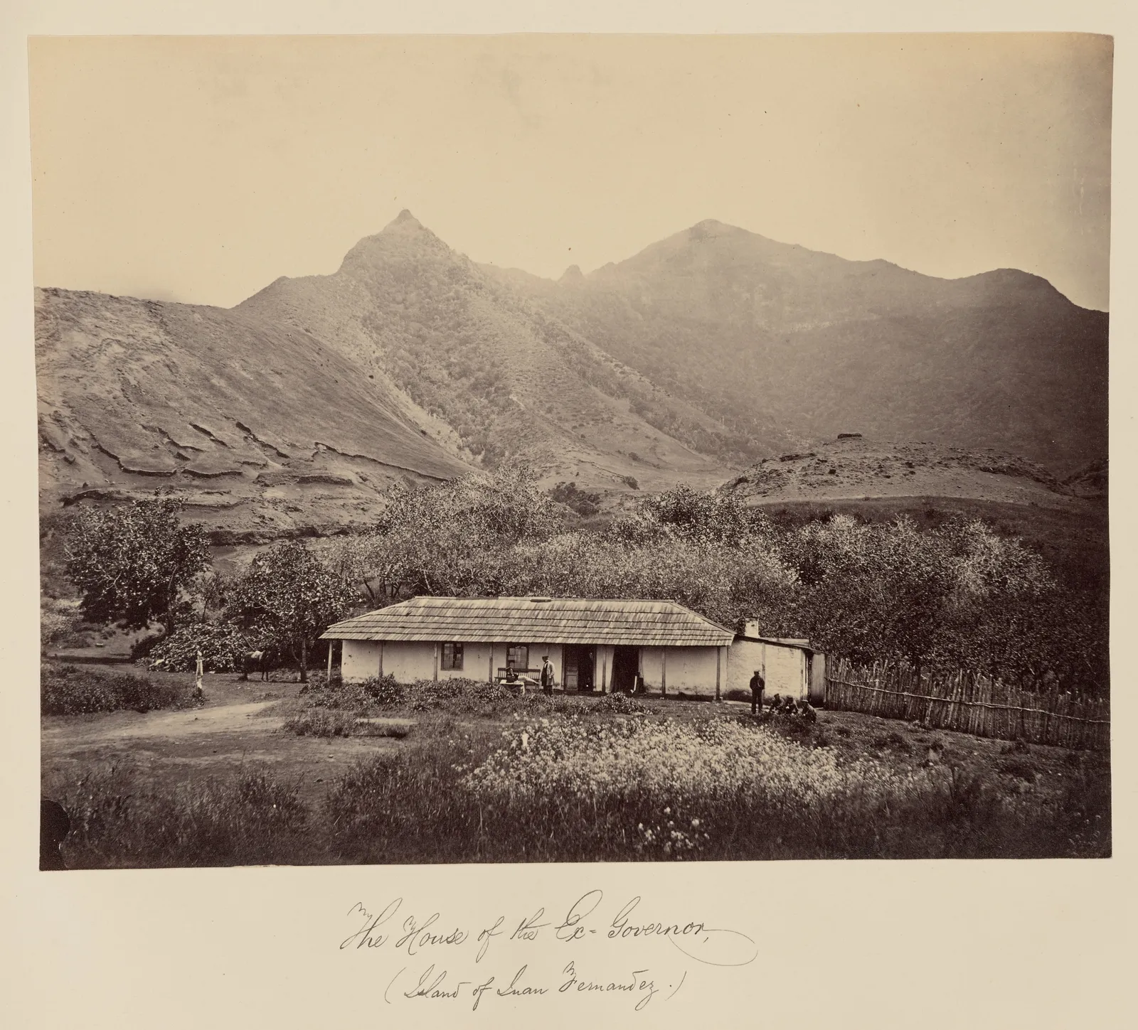 La casa del ex Gobernador, Isla Robinson Crusoe, 1860