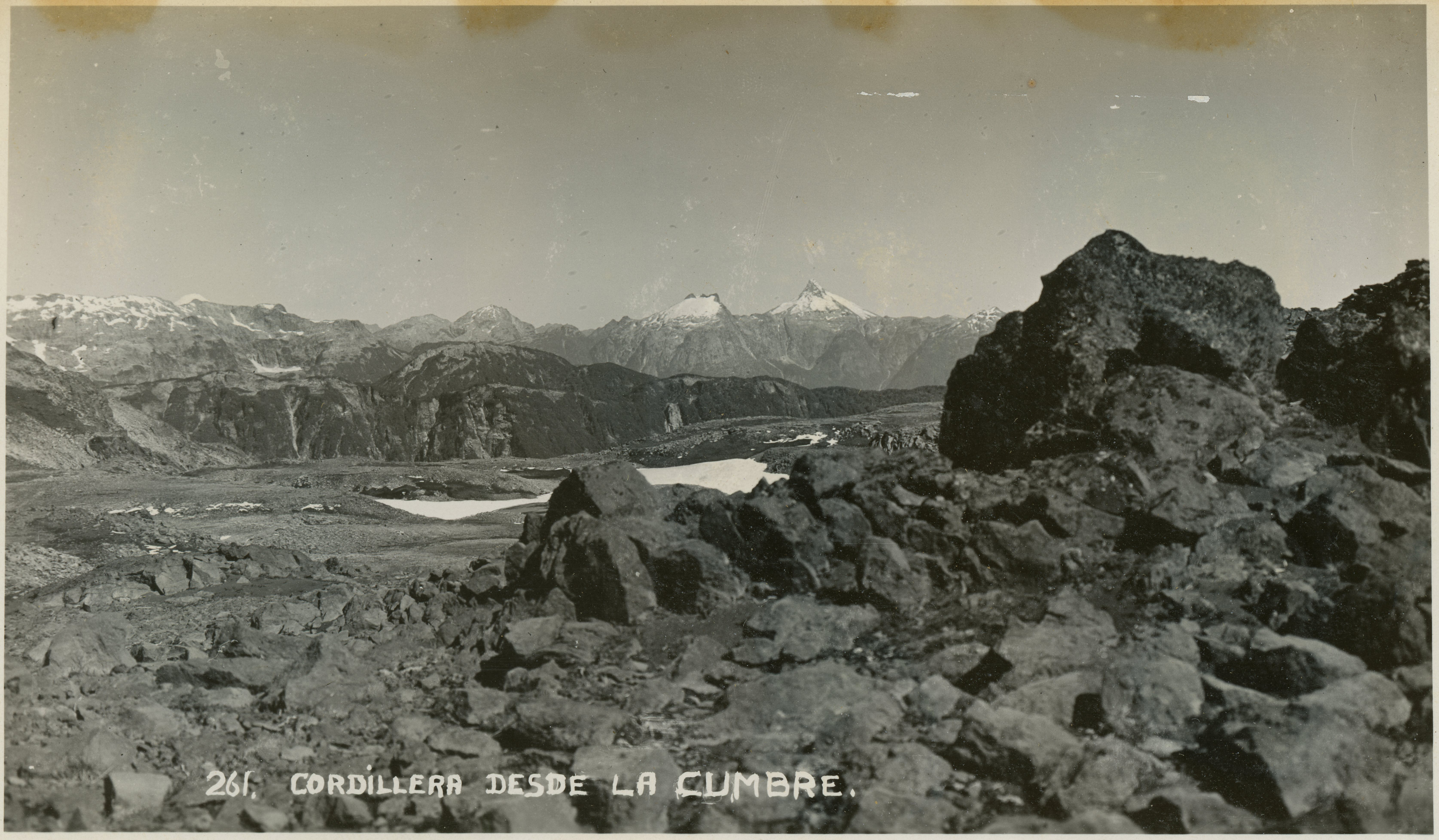 Cordillera desde la Cumbre, Puntiagudo, ca. 1928