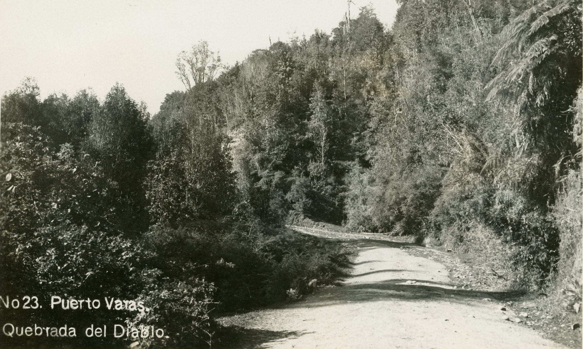Quebrada del Diablo, Puerto Varas, ca. 1928