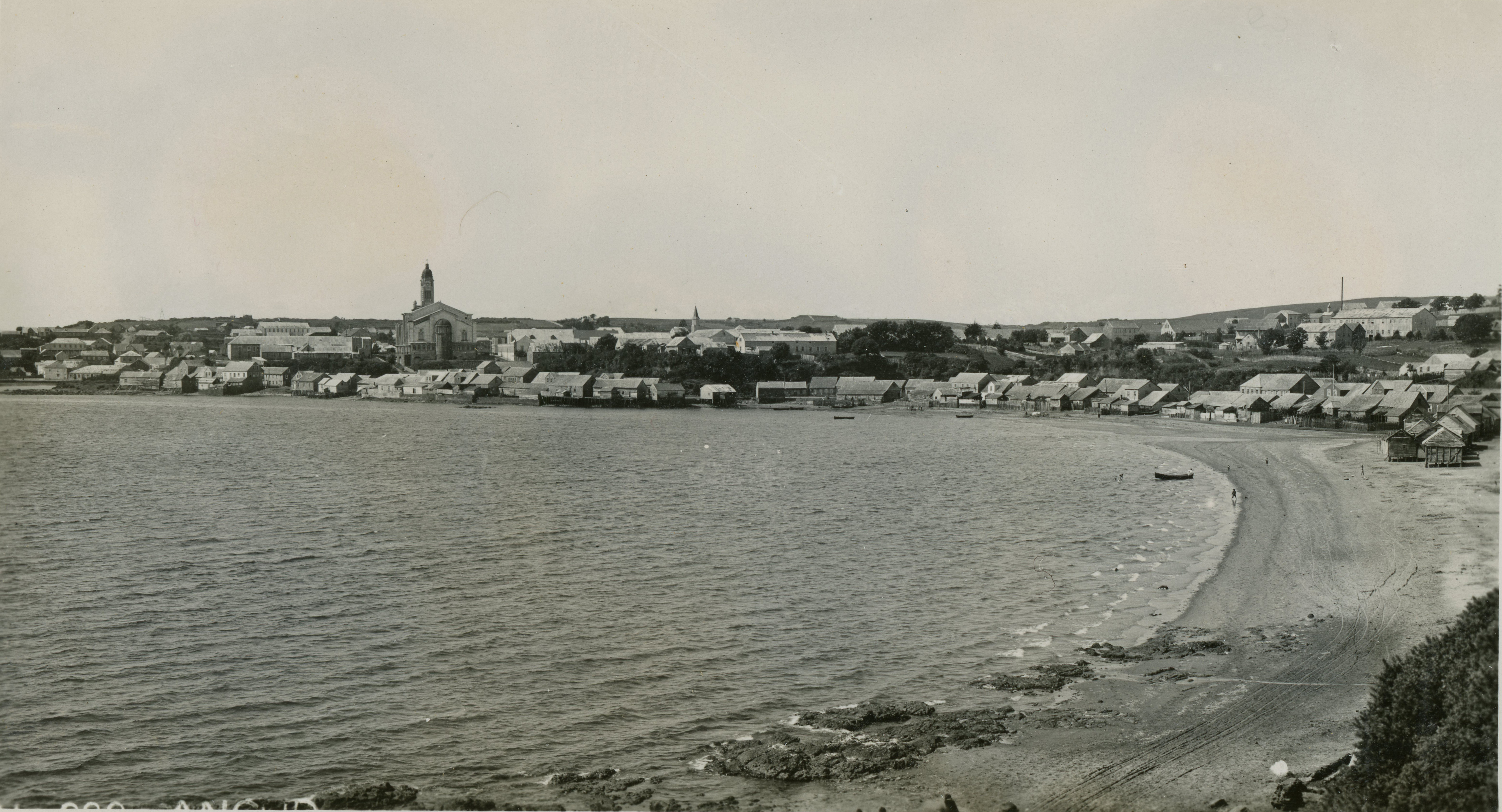 Panorámica de Ancud, Chiloé, ca. 1928