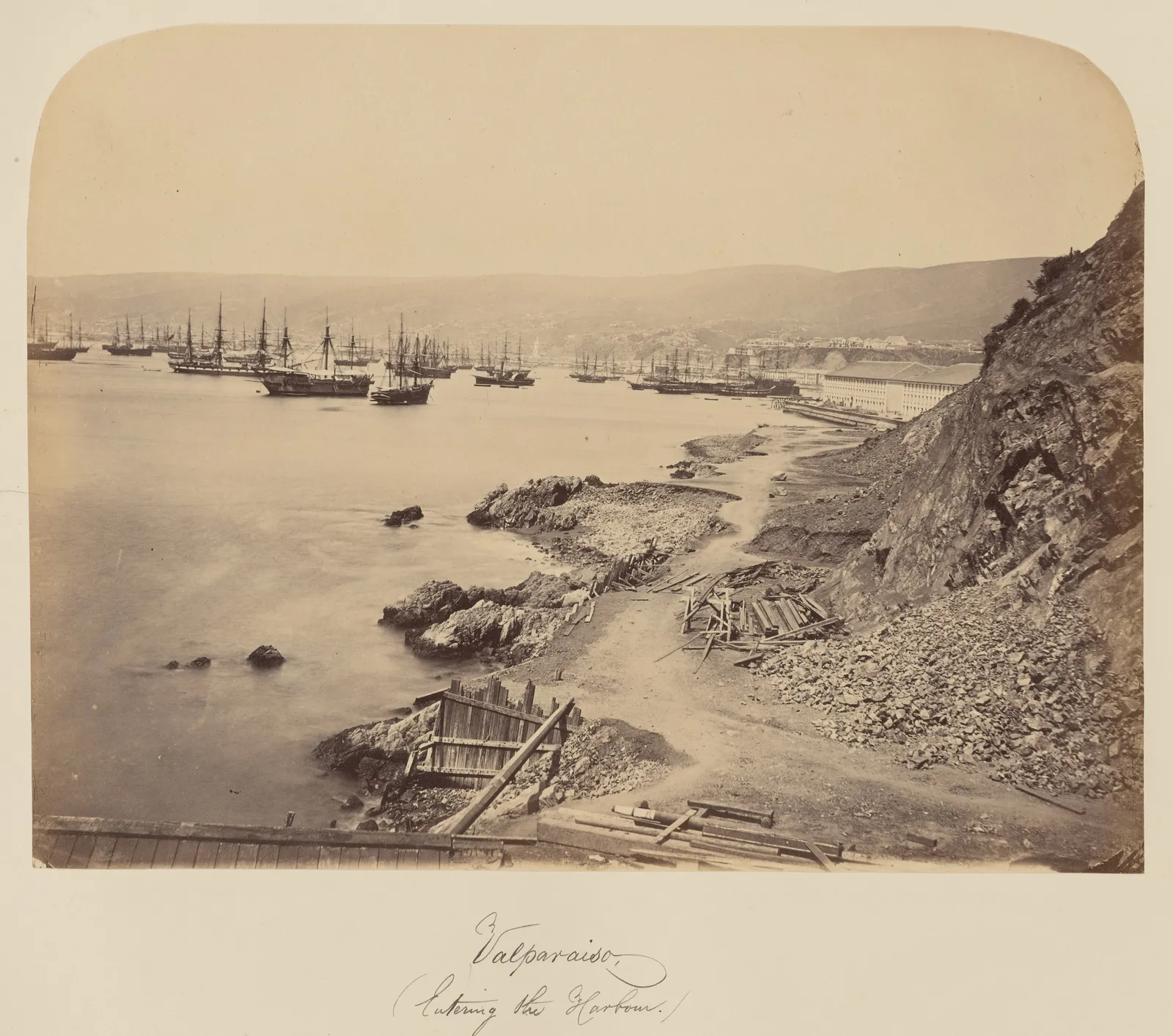Valparaiso desde Playa Ancha, 1860