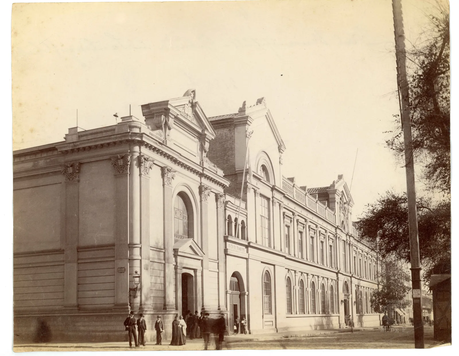 Casa Central de la Universidad de Chile, Alameda de Santiago, ca. 1904