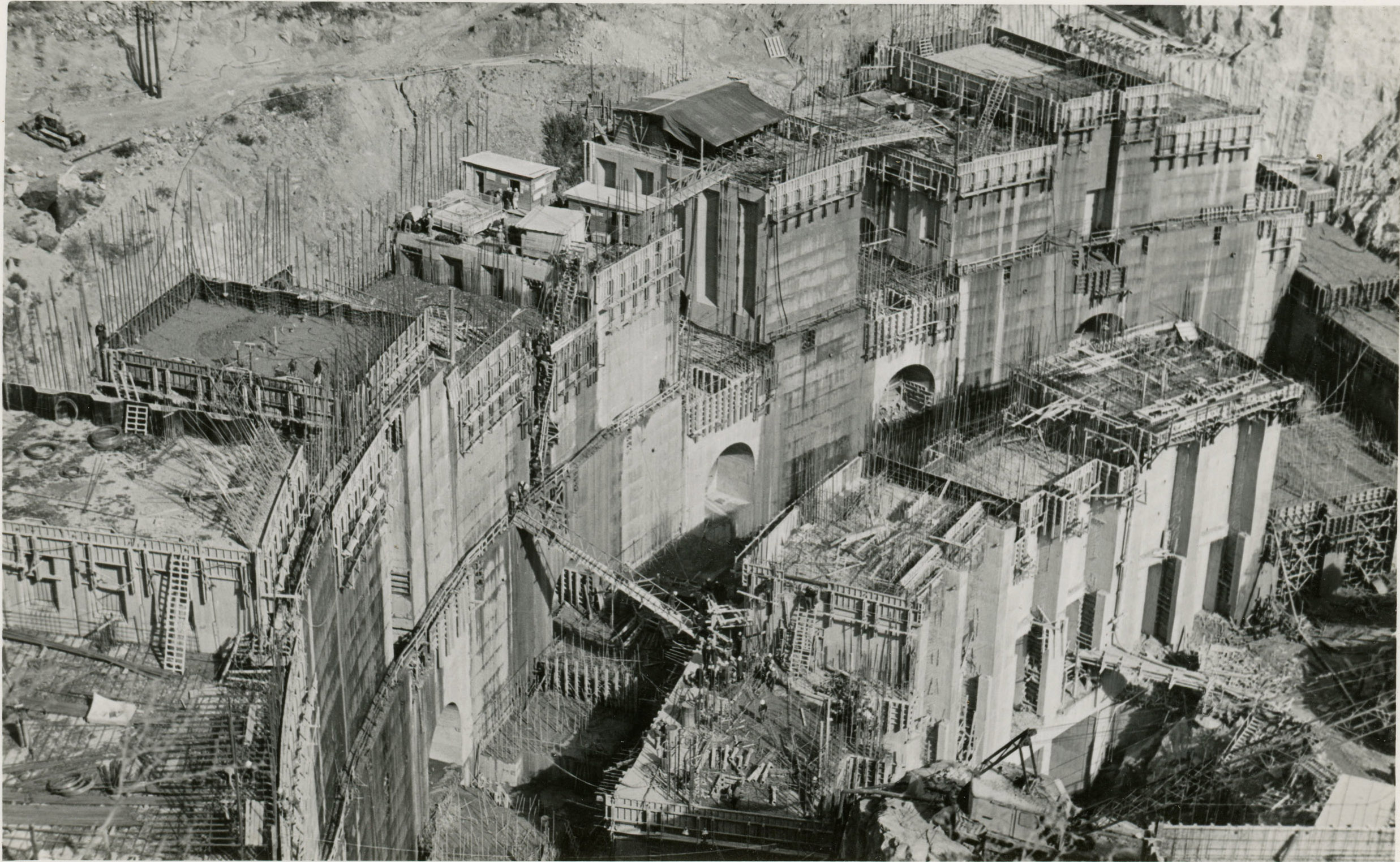 Construcción de Hidroeléctrica Rapel, ca. 1957