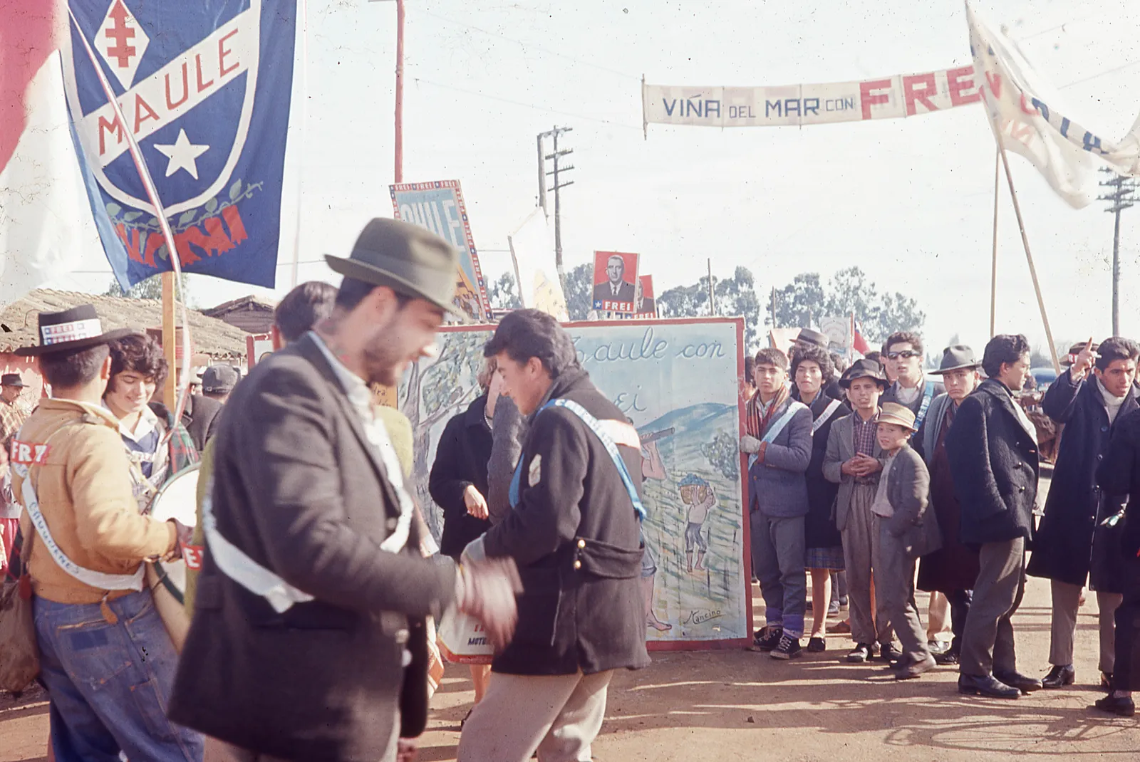 Marcha de la Patria Joven campaña presidencial Eduardo Frei Montalva, 1964