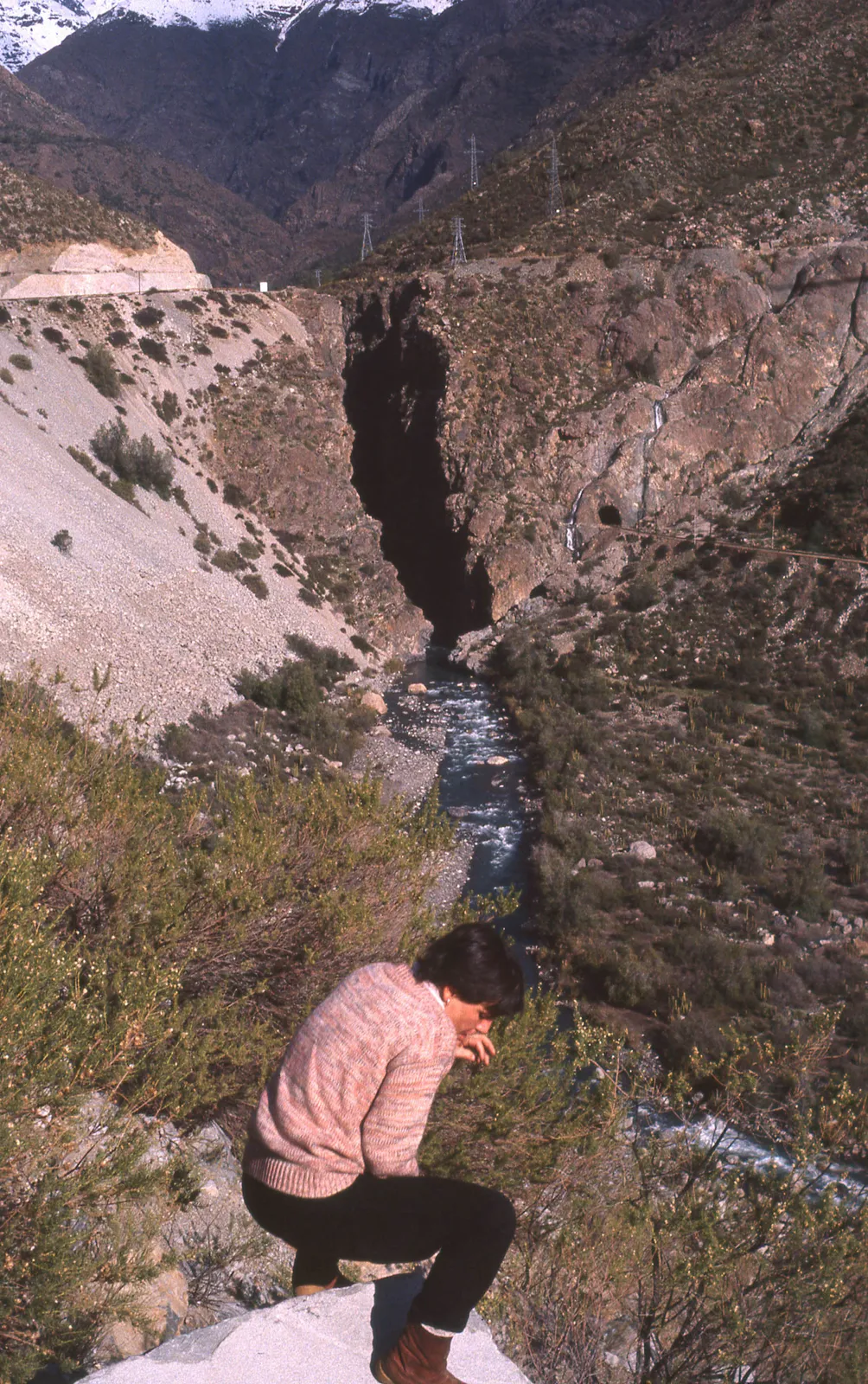 Vista al Salto del Soldado, Río Blanco, 1983