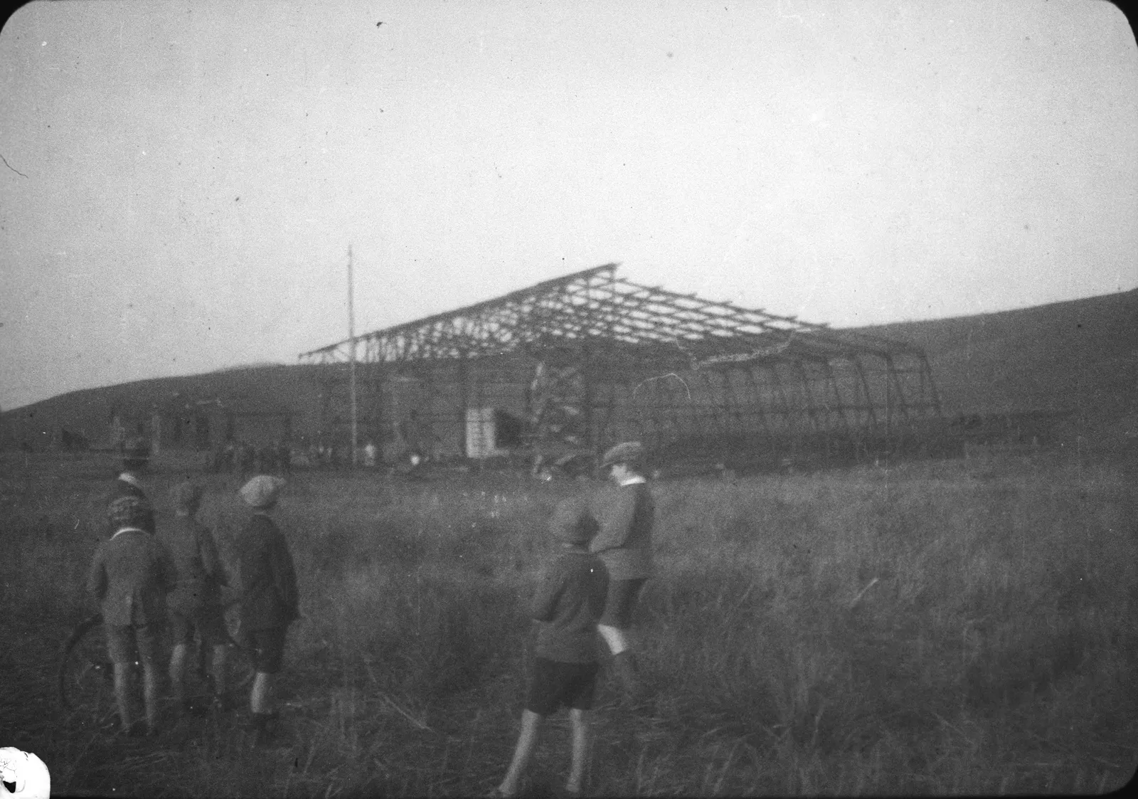 Edificio en construcción, Temuco, 1928