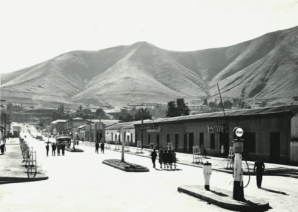 Actual Avenida Ignacio Silva en Illapel, 1950
