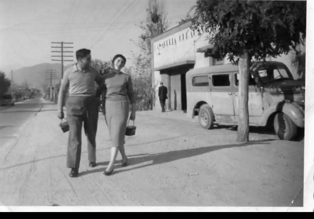 Pareja, camino a Melipilla, 1955