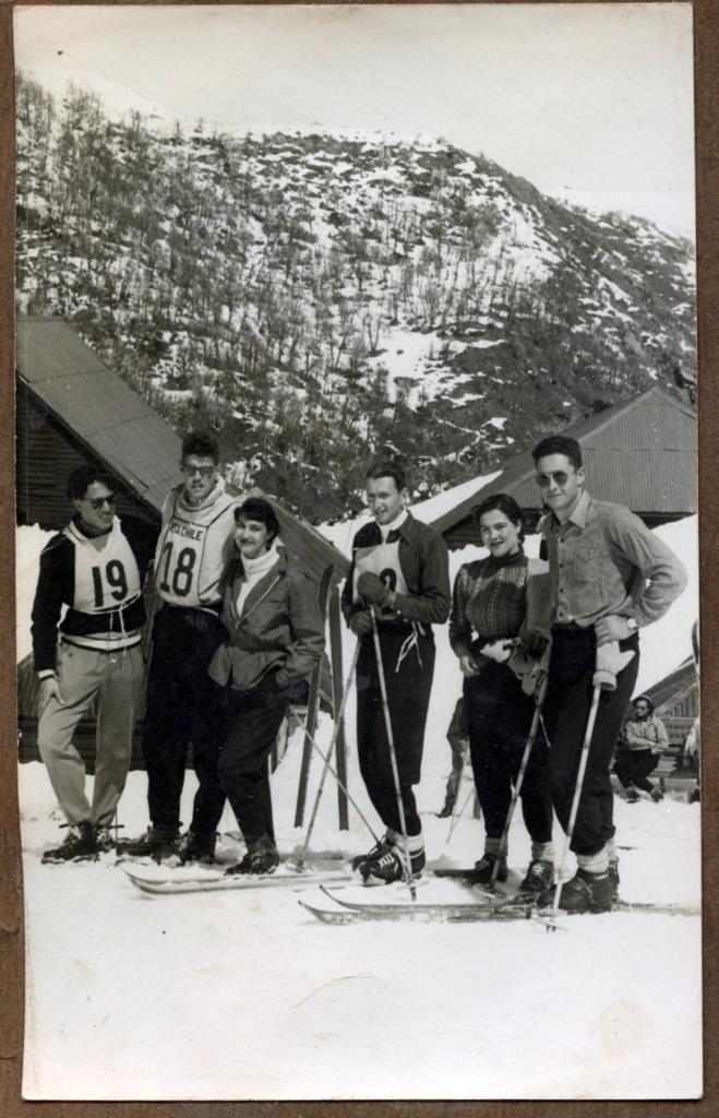 Competencia de Ski, Nevados de Chillán, ca. 1960