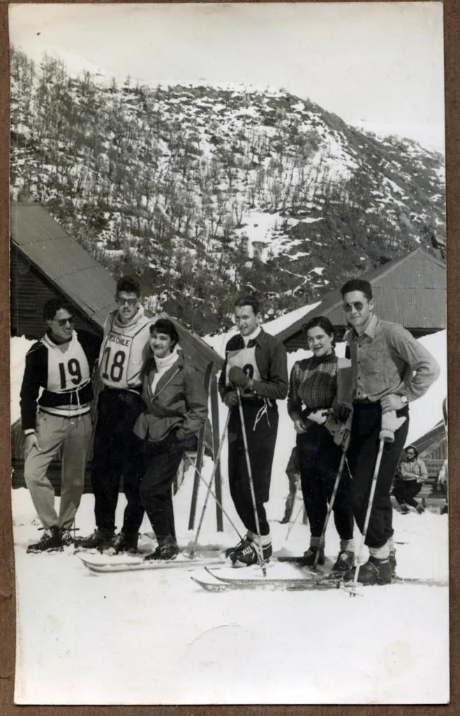 Competencia de Ski, Nevados de Chillán, ca. 1960