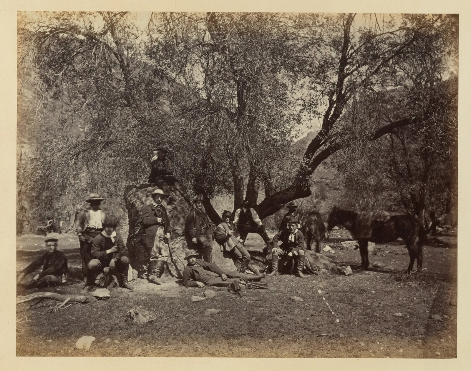 Grupo de Caza en Machalí, ca. 1868