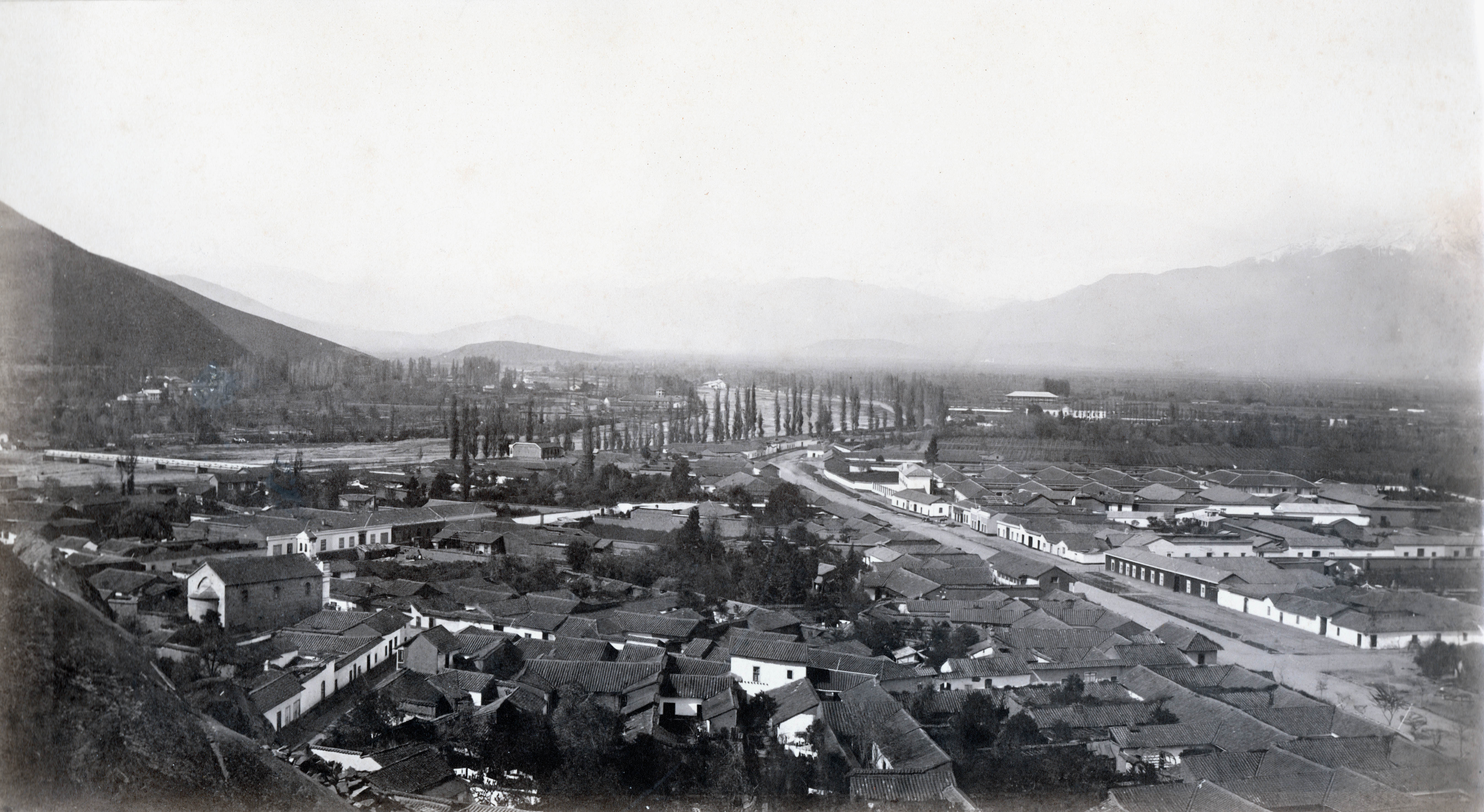 Vista de Santiago hacia el oriente, 1865