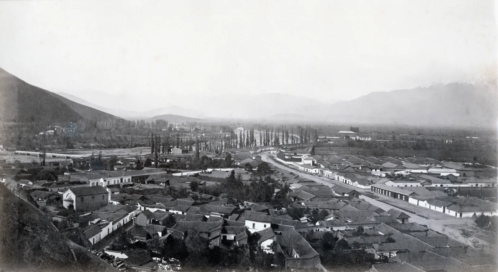 Vista de Santiago hacia el oriente, 1865