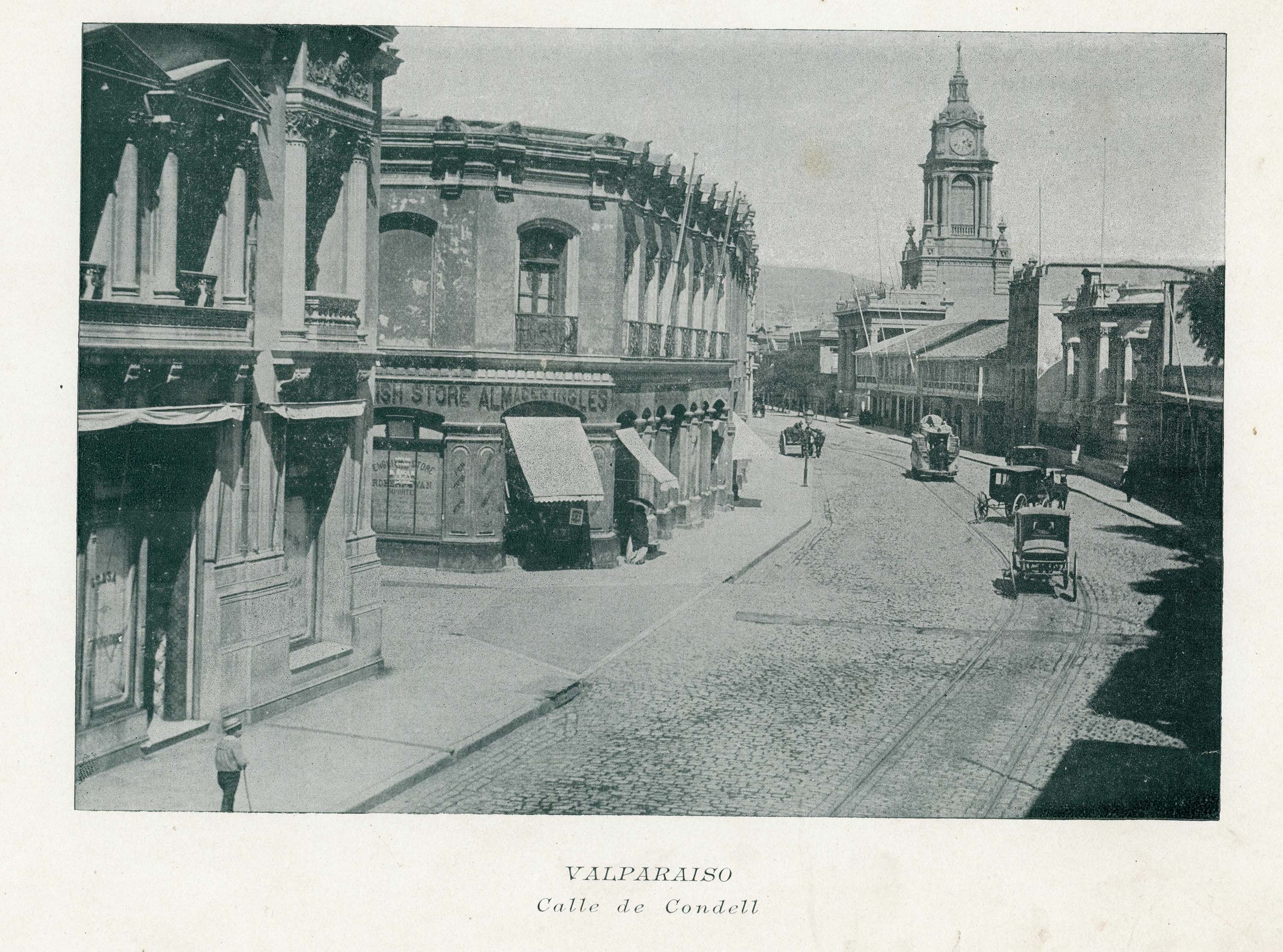 Calle Condell de Valparaíso, 1890