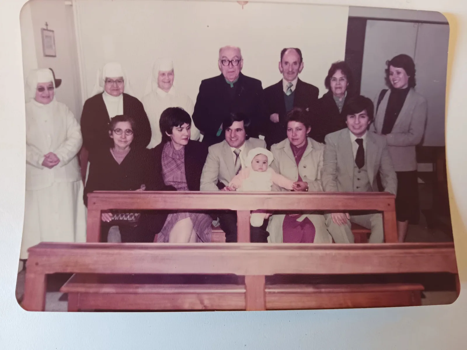 Bautizo en la iglesia de Angol en 1980