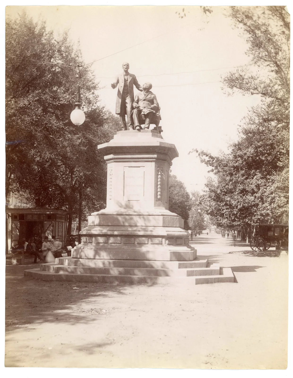 Monumento a Hermanos Amunátegui, Alameda de Santiago, ca. 1904