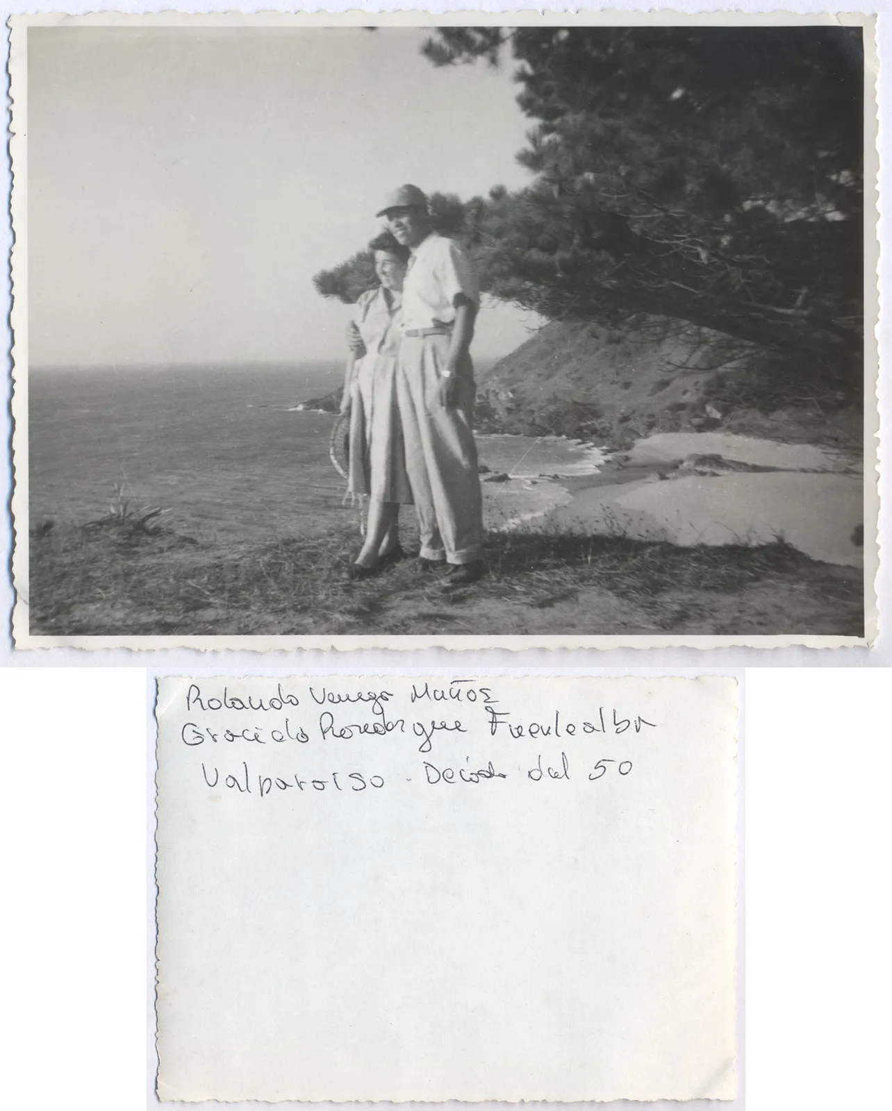 Luna de Miel de Graciela Roudergue y Rolando Venegas, Valparaíso, ca. 1950