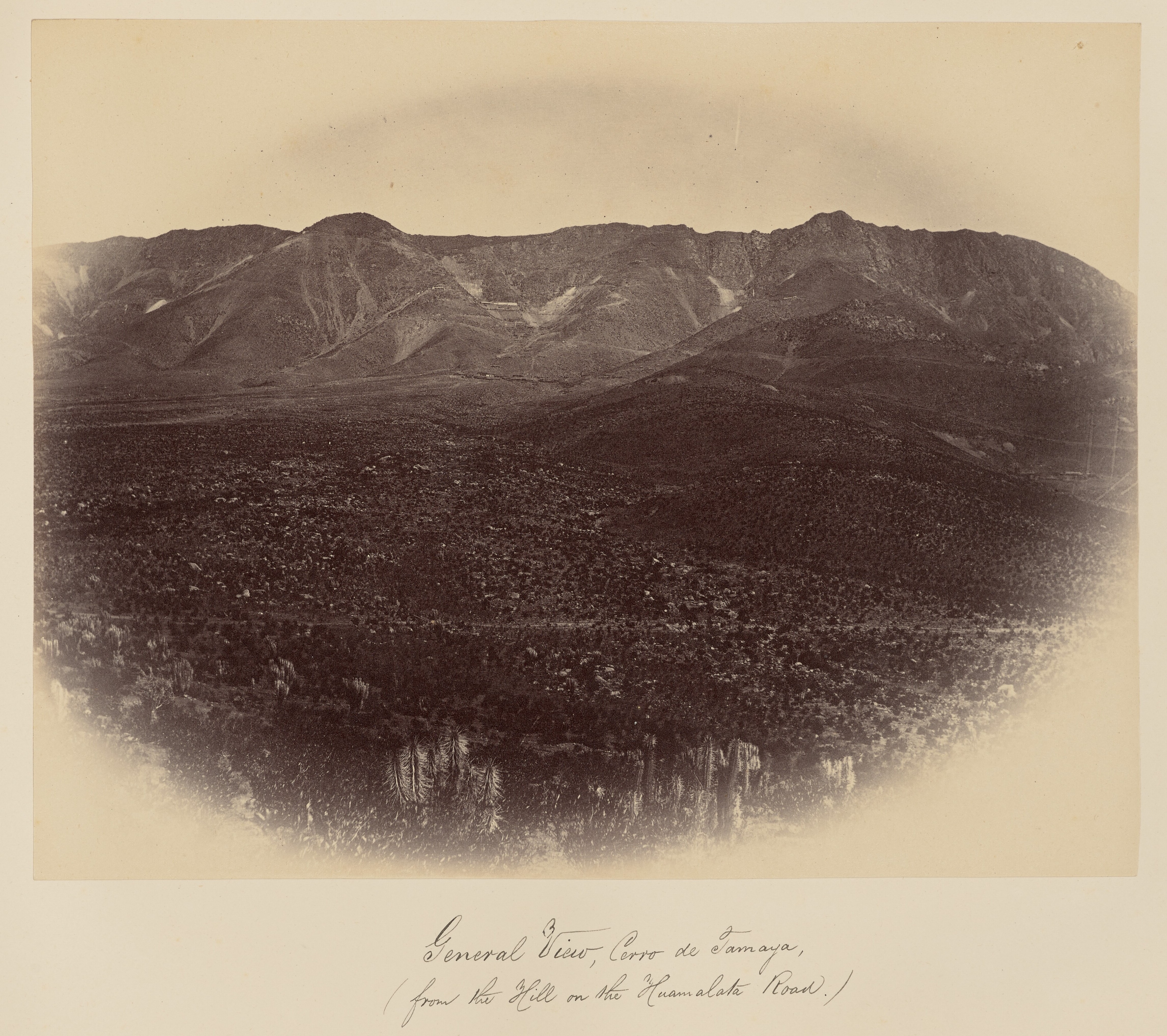 Vista general, Cerro de Tamaya desde camino Huamalata, 1860