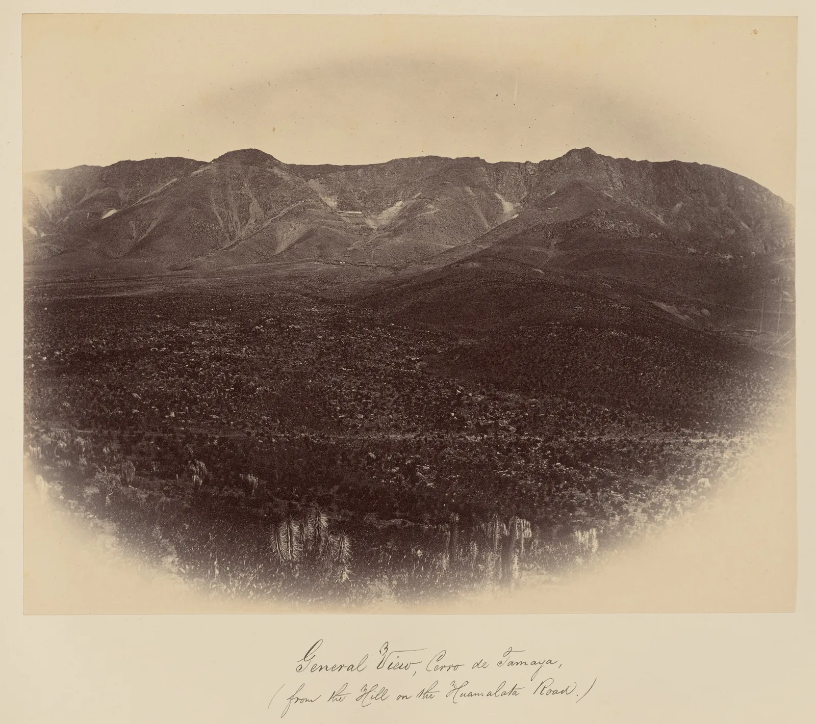 Vista general, Cerro de Tamaya desde camino Huamalata, 1860