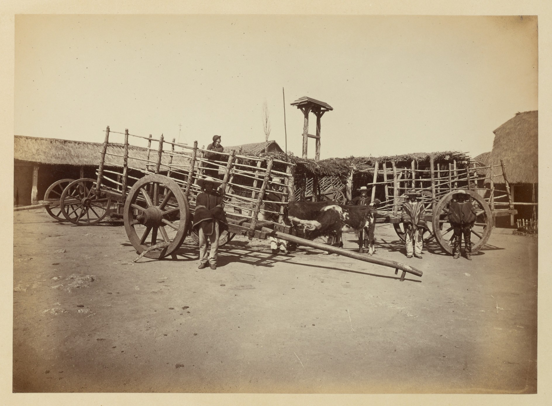 Carretas y hombres, Santiago, 1868