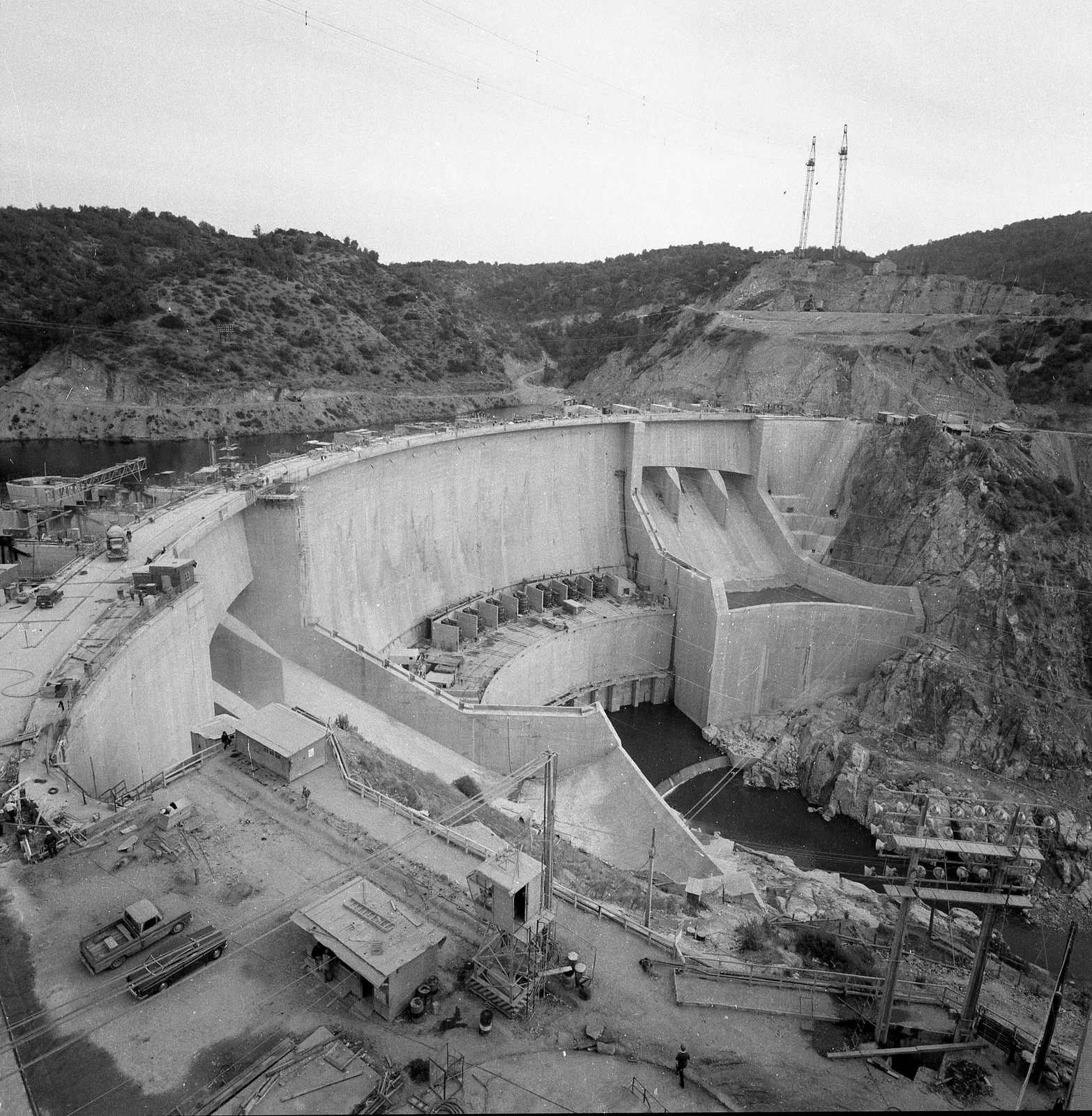 Construcción de la central hidroeléctrica Rapel, 1968
