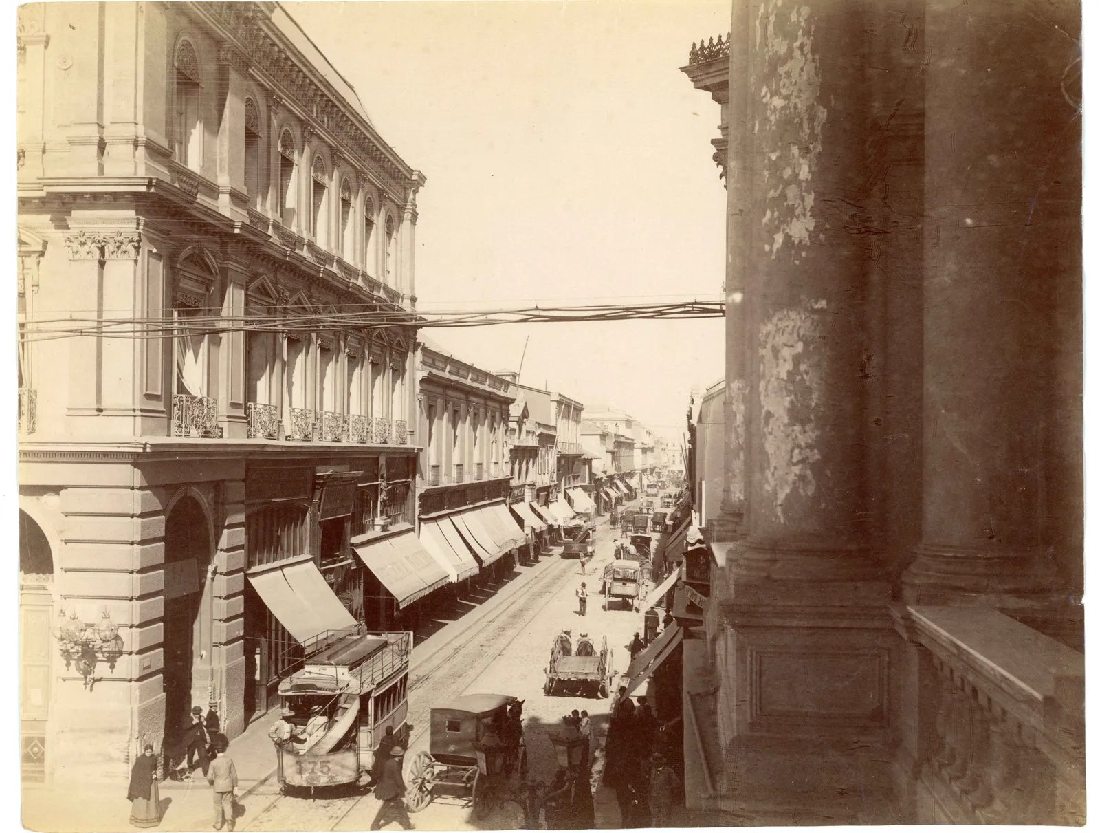 Calle Ahumada, esquina Portal Fernández Concha, Santiago, ca. 1904