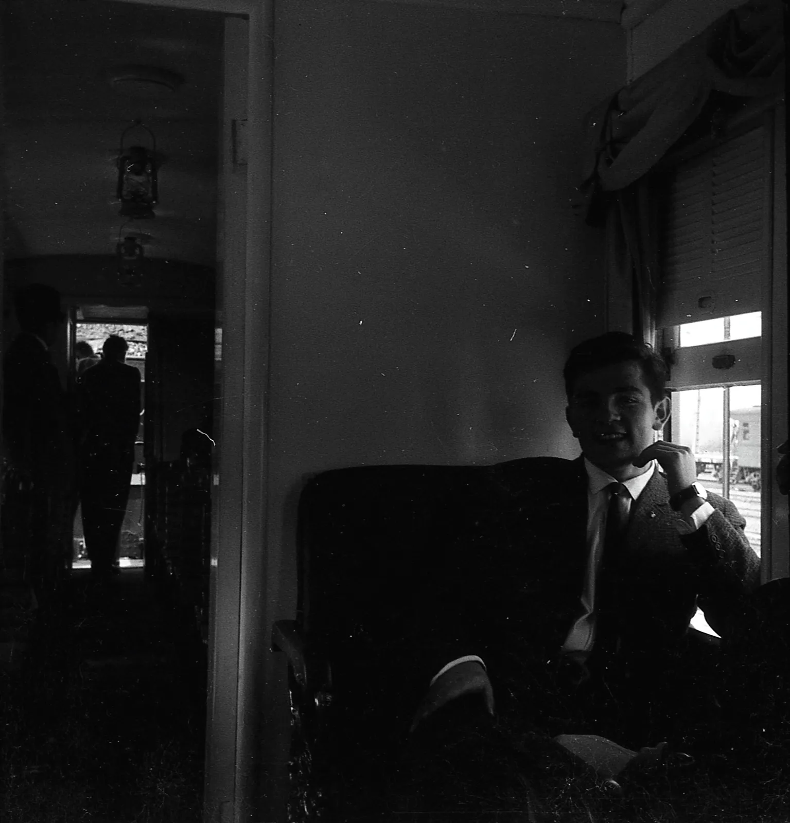 Interior del Vagón, Centenario Ferrocarril Santiago-Valparaíso en Llay Llay, 1963