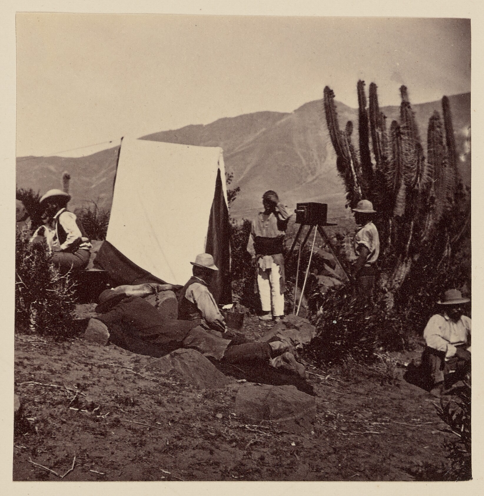 Campamento en Cerro Tamaya, 1860