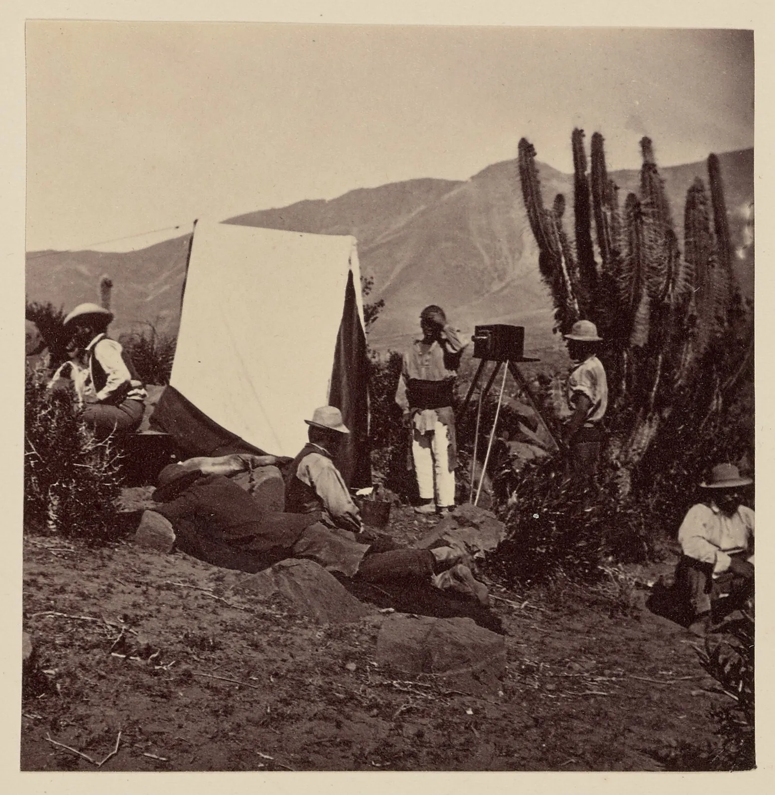 Campamento en Cerro Tamaya, 1860