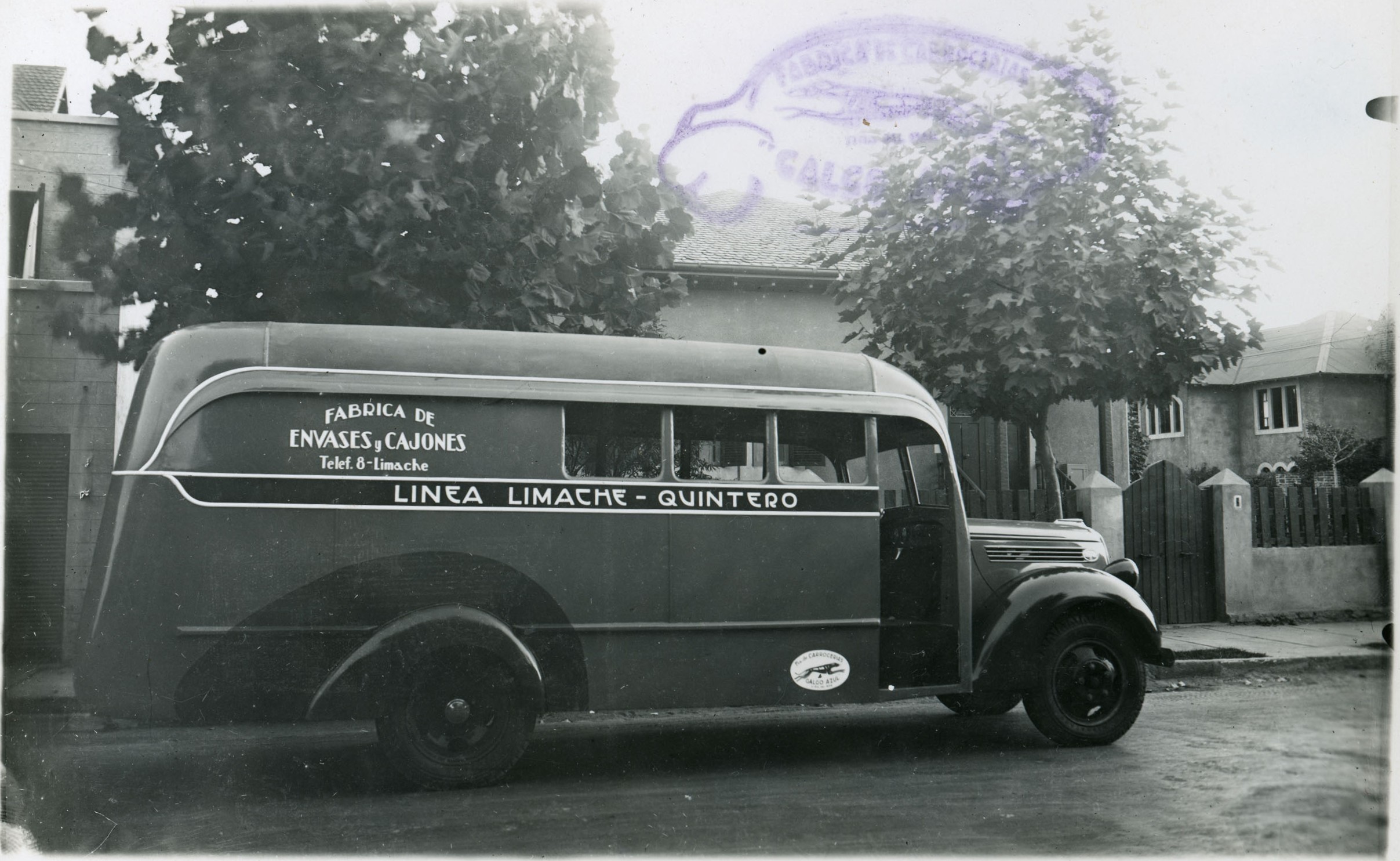 Bus Línea Limache Quintero, 1950