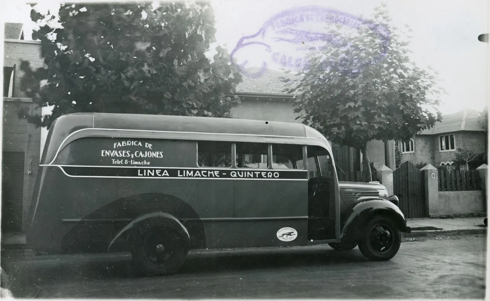 Bus Línea Limache Quintero, 1950