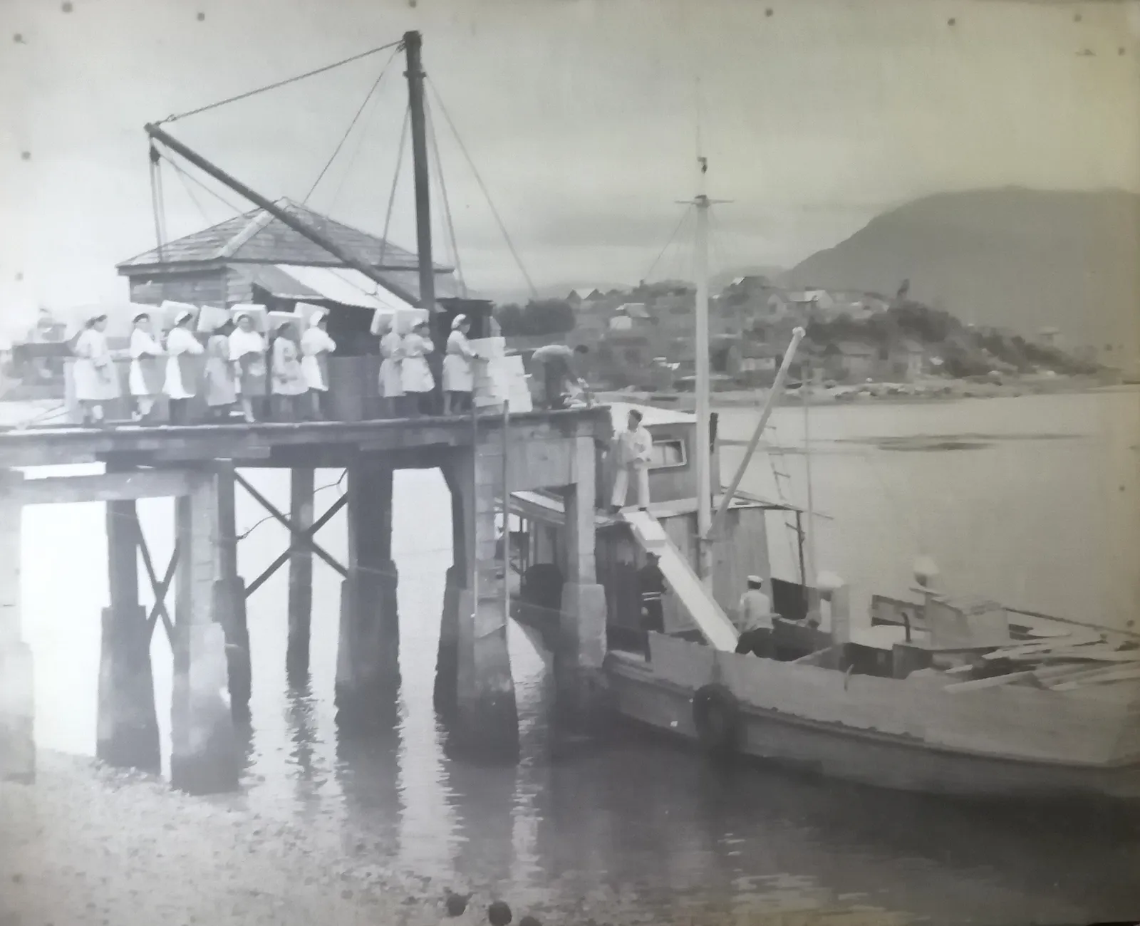 Sector muelle Caleta Andrade, ca. 1980