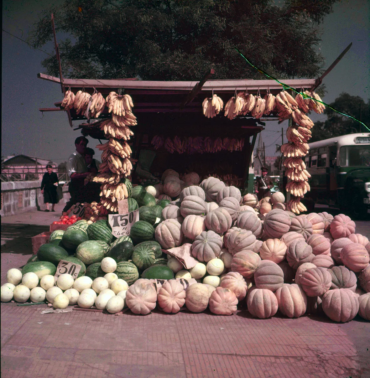 Kiosko de frutas y verduras, Recoleta, Región Metropolitana, Chile, 1950 - 1965